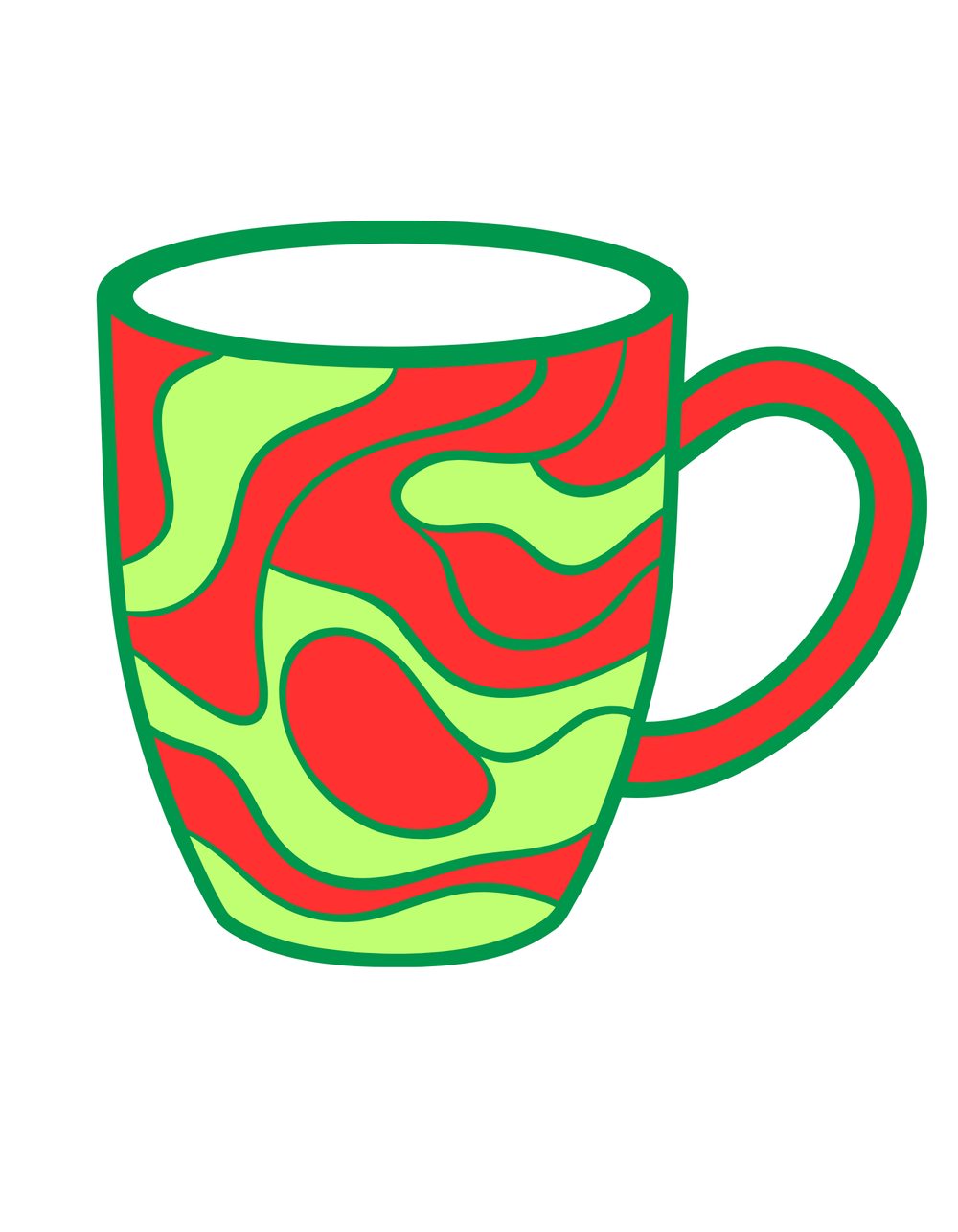 Minimalist Ceramic Coffee / Tea Lover  Mug with Premium Print