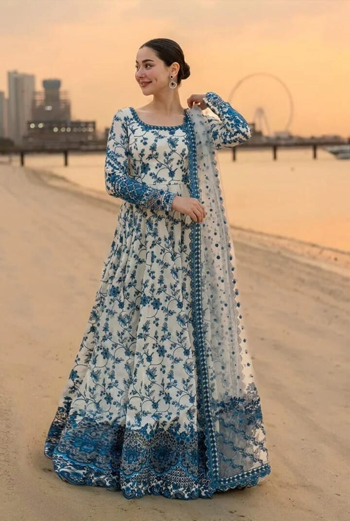Faiza Saqlain FC 770093 Embroidered Lawn Suit Front View Unstitched 3 Piece